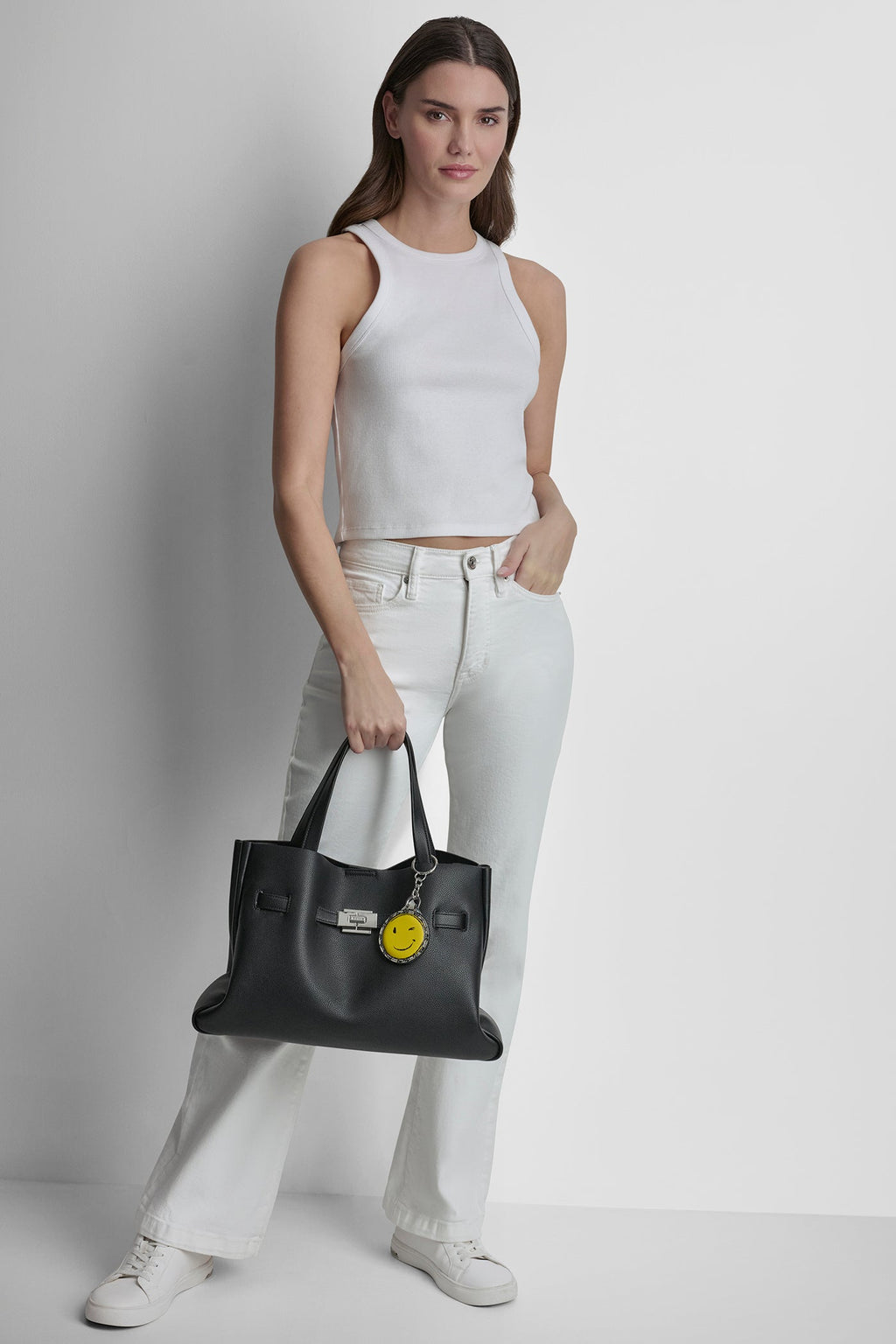 BRYAR LARGE SMILEY FACE SATCHEL