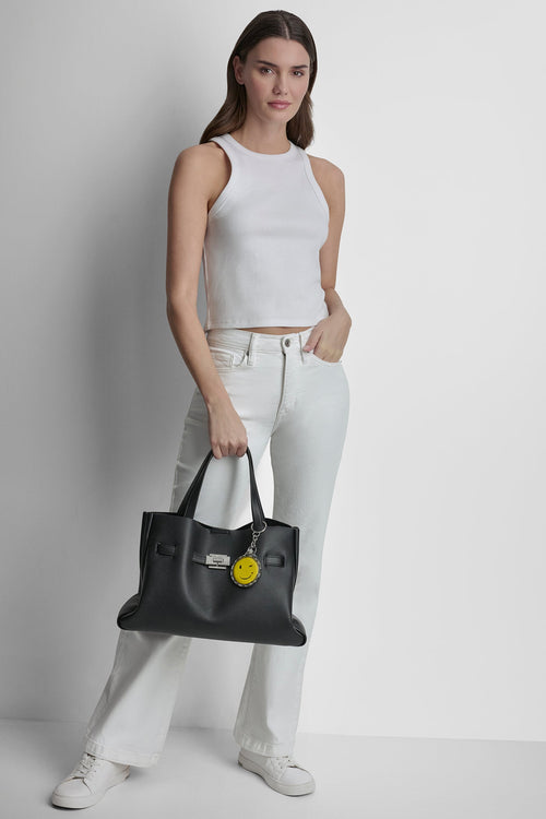 BRYAR LARGE SMILEY FACE SATCHEL