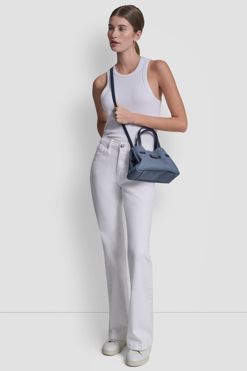 BRYAR DENIM SMALL SATCHEL