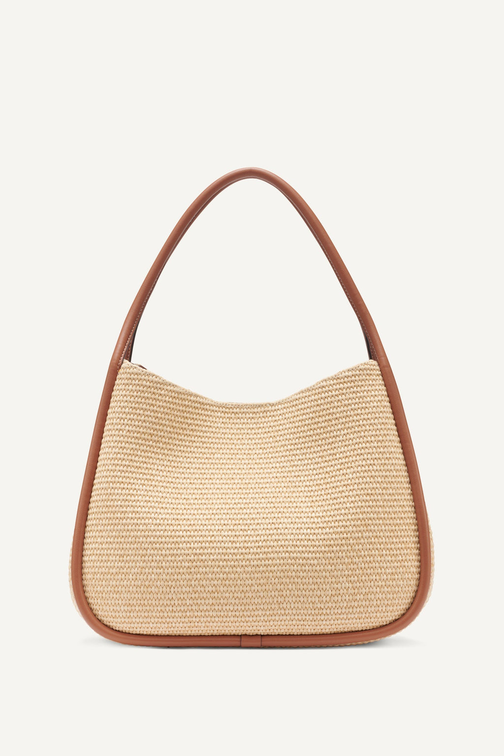 CAPRI WOVEN STRAW LARGE HOBO BAG