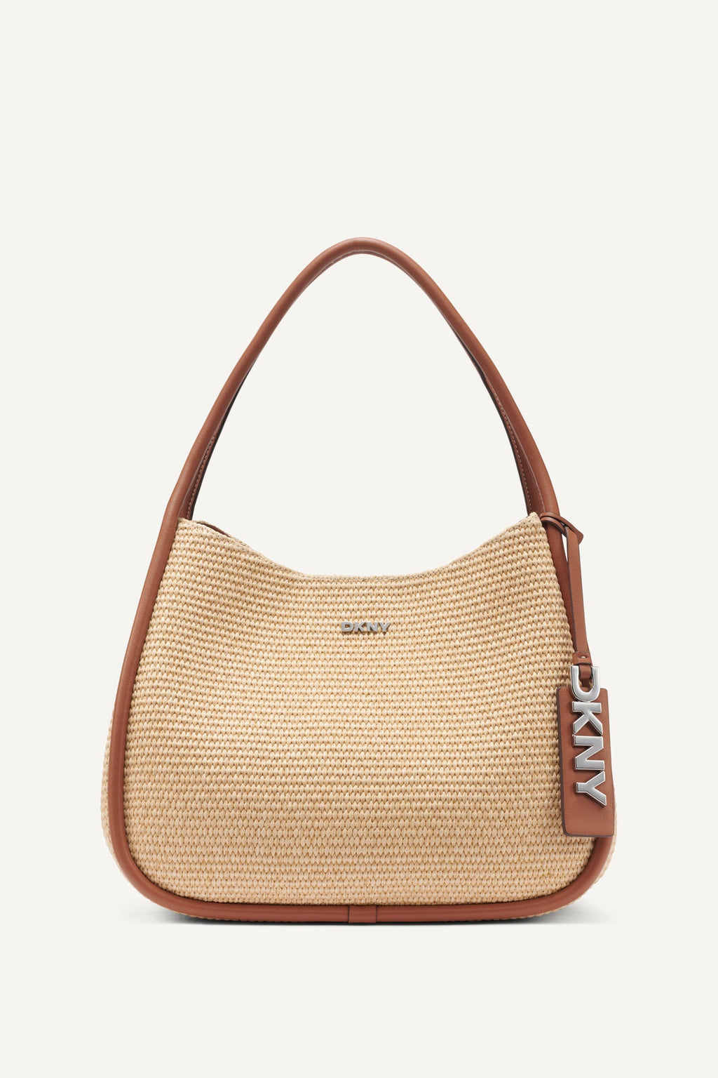 CAPRI WOVEN STRAW LARGE HOBO BAG