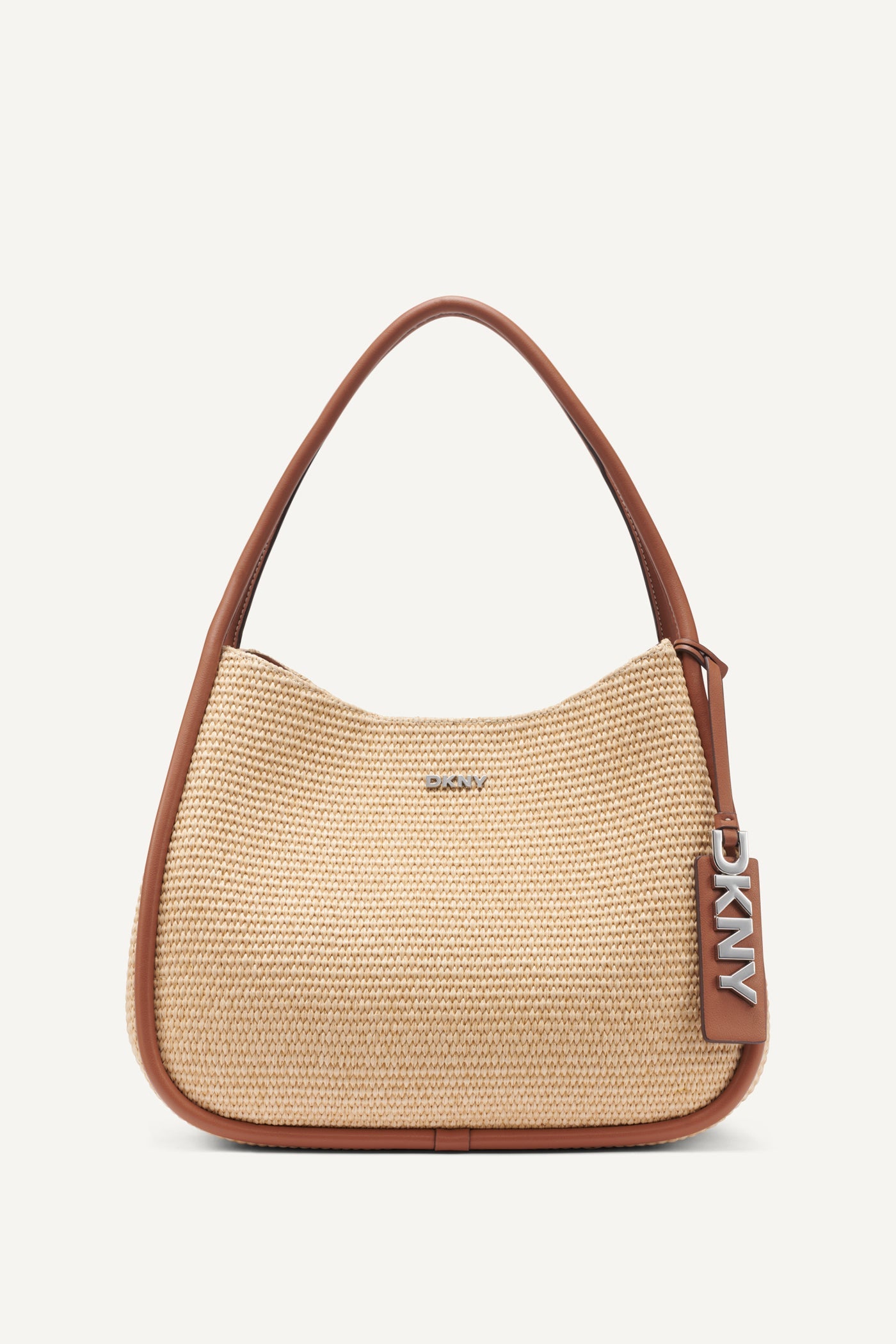 CAPRI WOVEN STRAW LARGE HOBO BAG
