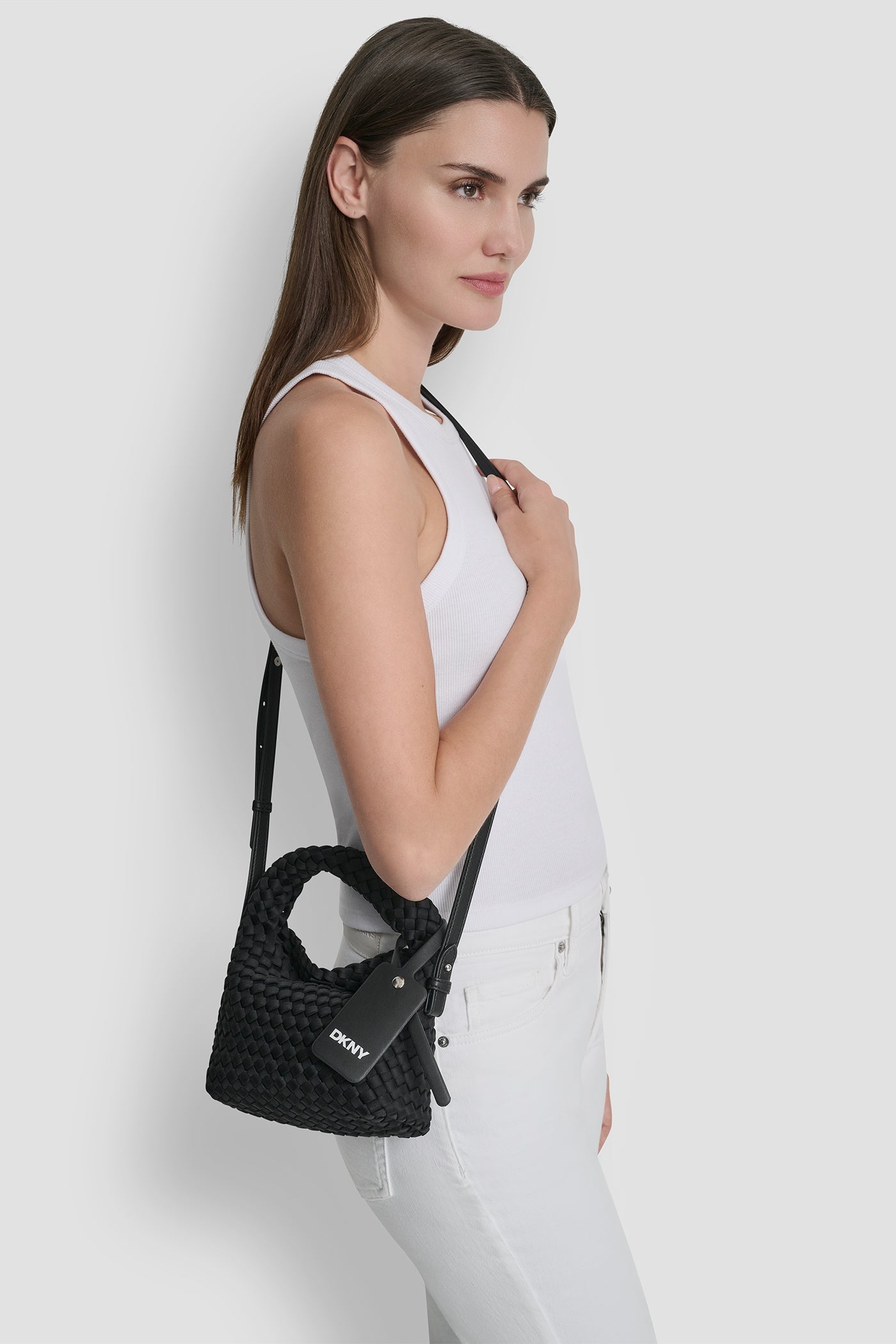 GISELLE WOVEN NEOPRENE CROSSBODY BAG