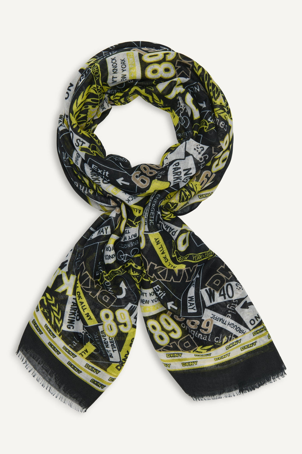 1989 CITY SIGNS PRINT SCARF