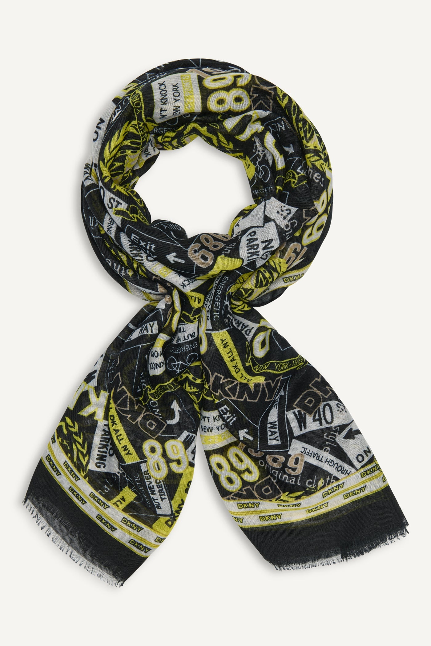 1989 CITY SIGNS PRINT SCARF