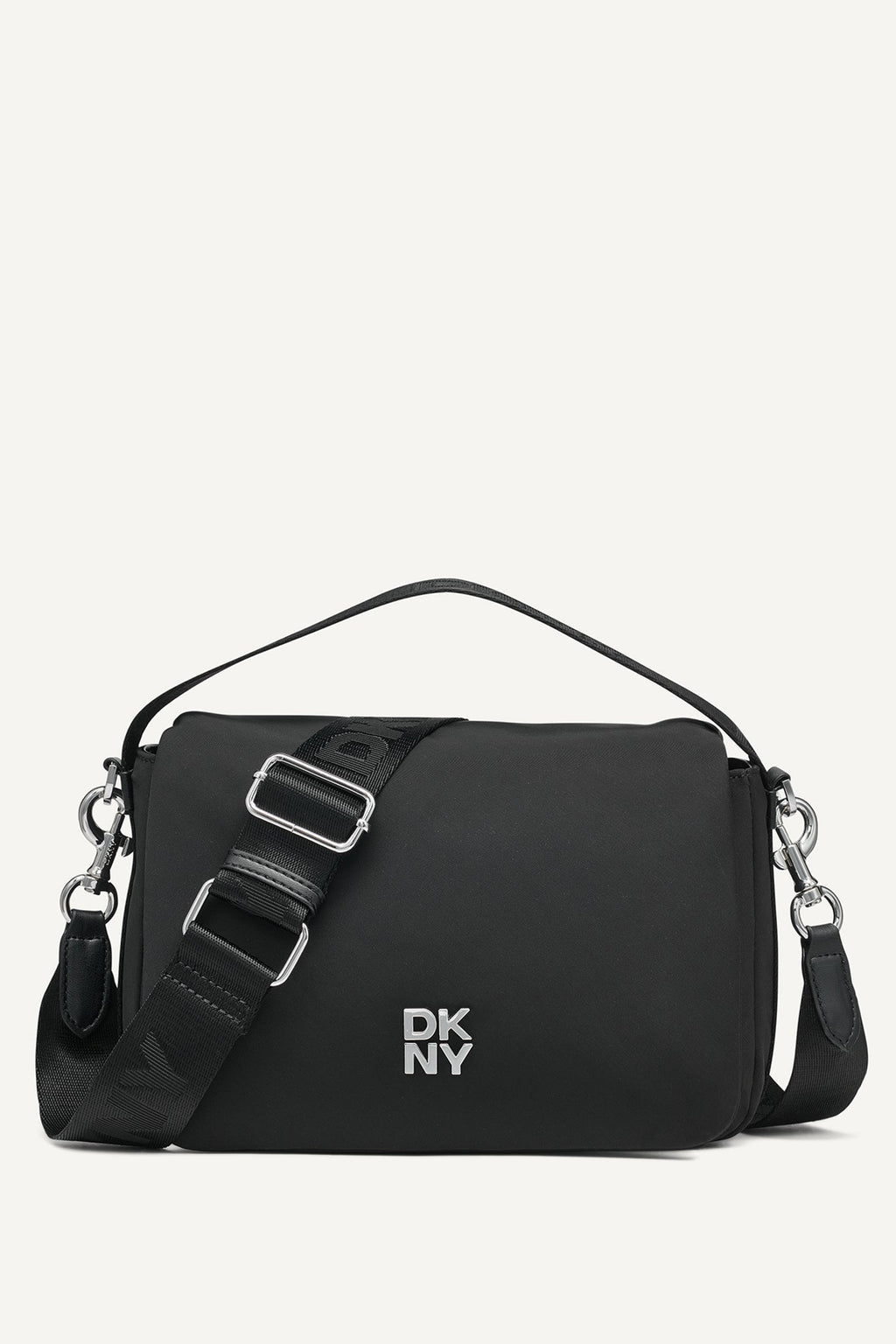 JENNY LOGO FLAP SHOULDER BAG