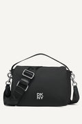JENNY LOGO FLAP SHOULDER BAG