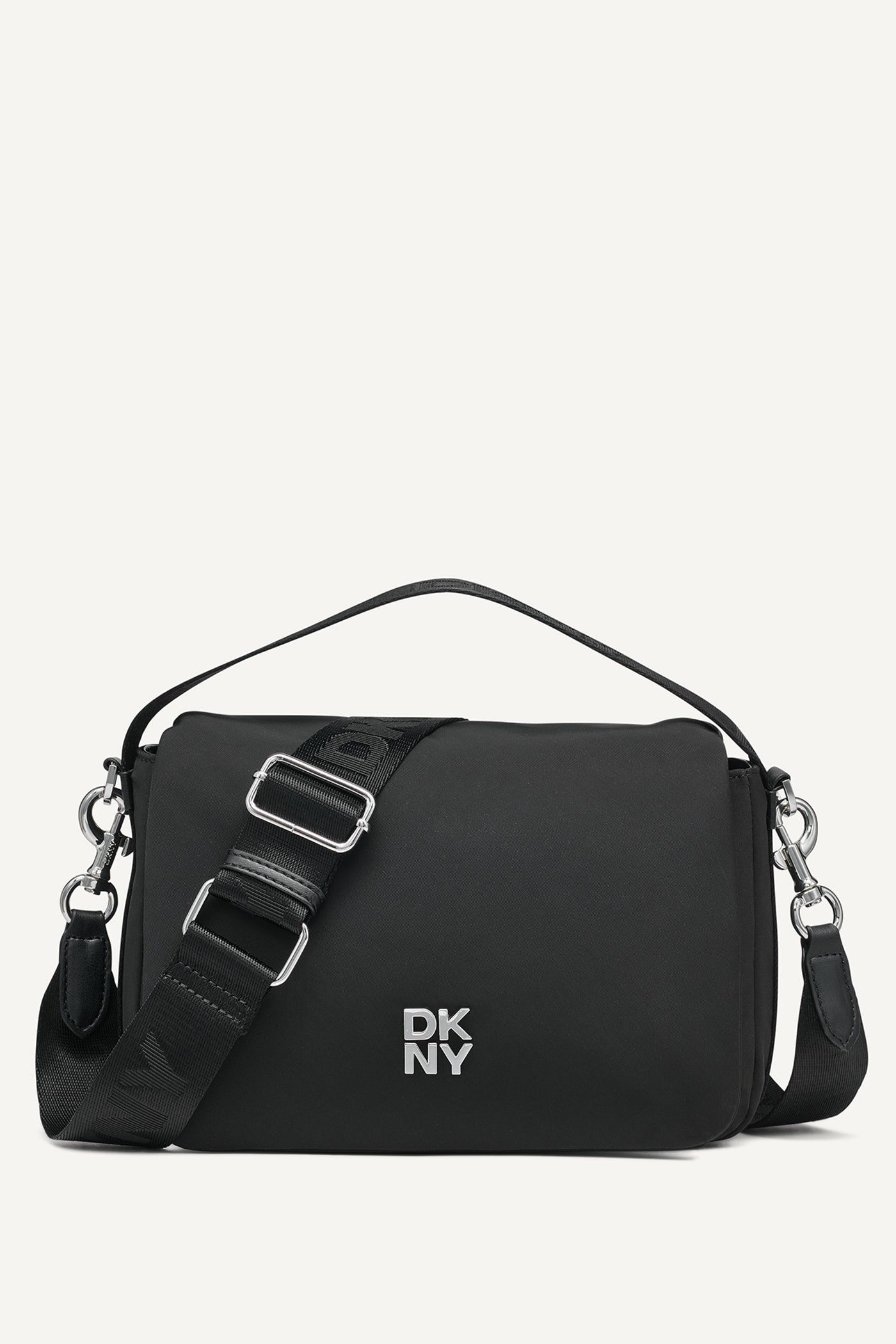 JENNY LOGO FLAP SHOULDER BAG