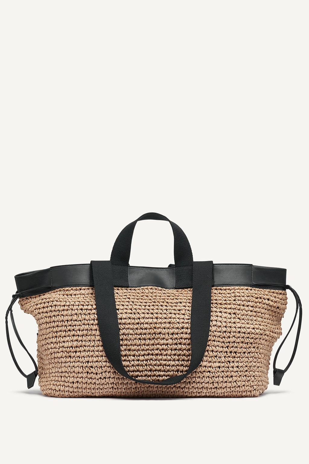 BARDOT RAFFIA LOGO TOTE