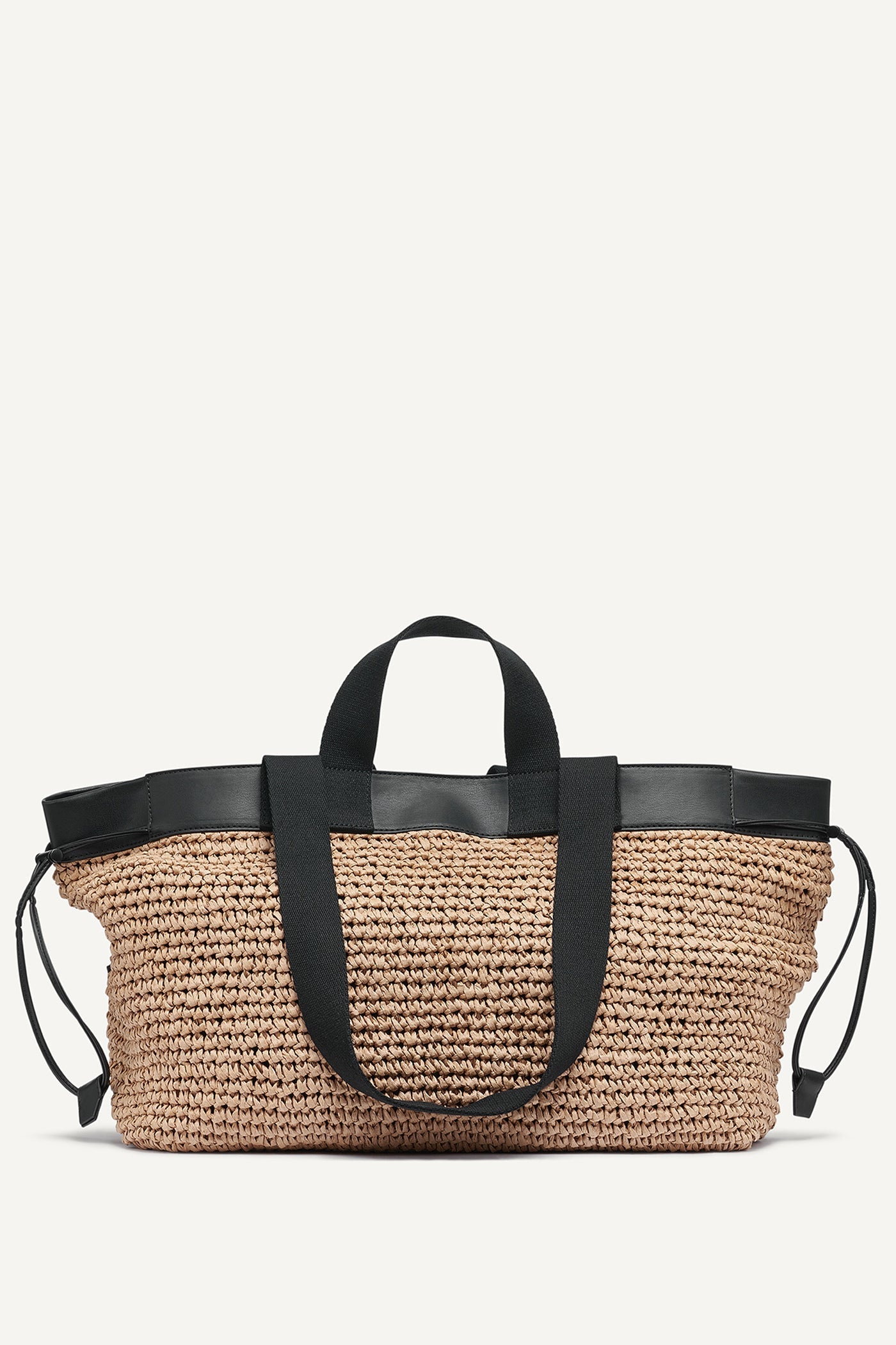 BARDOT RAFFIA LOGO TOTE
