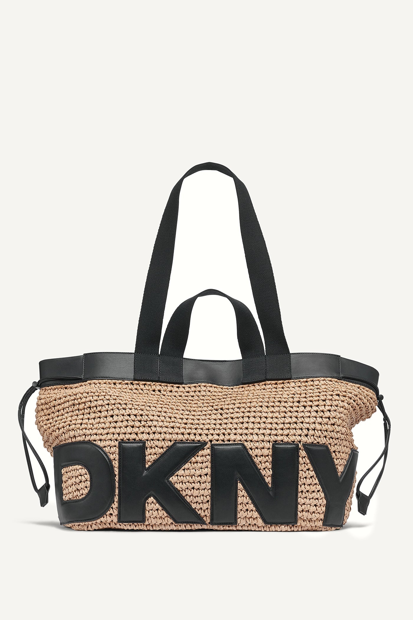 BARDOT RAFFIA LOGO TOTE