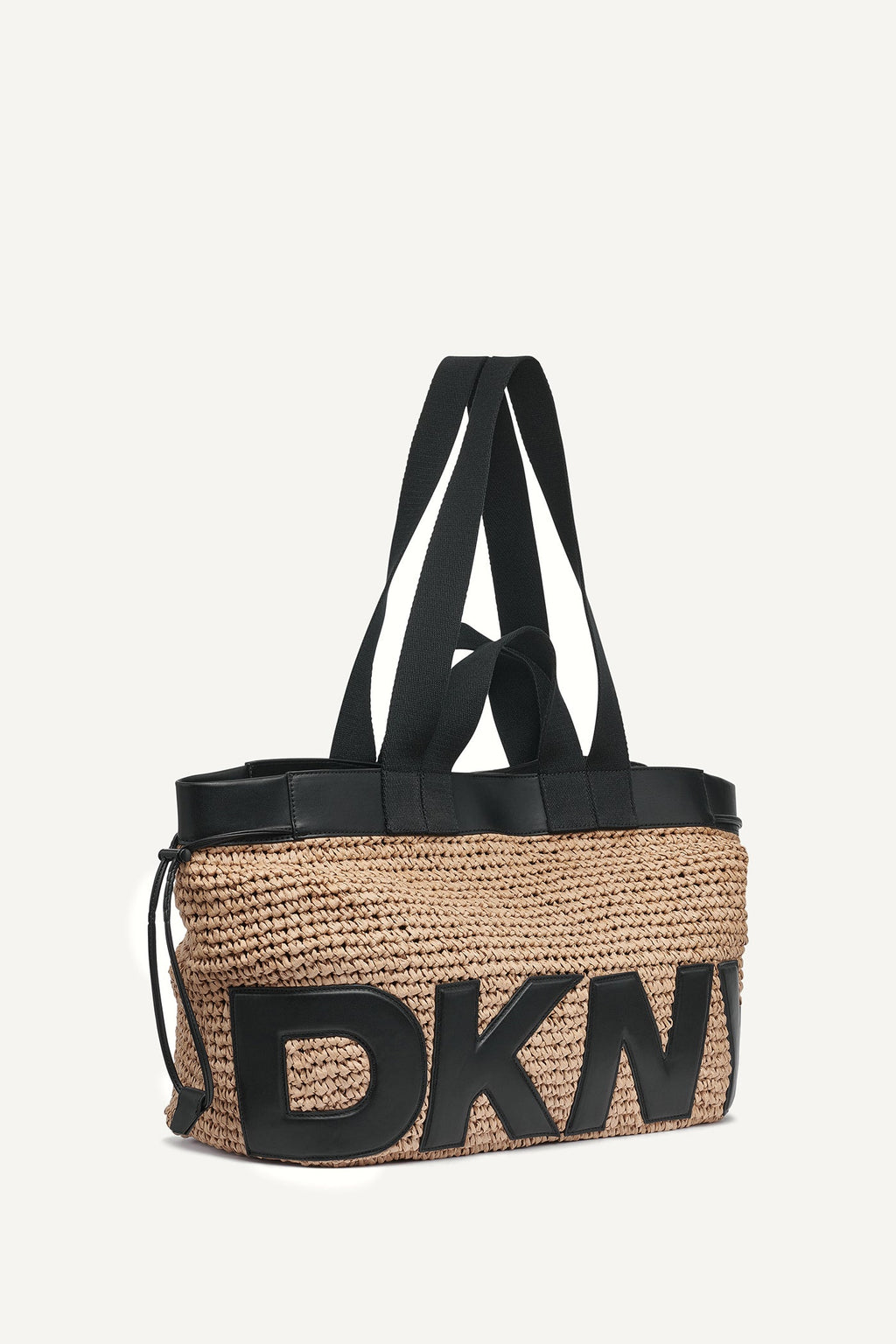 BARDOT RAFFIA LOGO TOTE