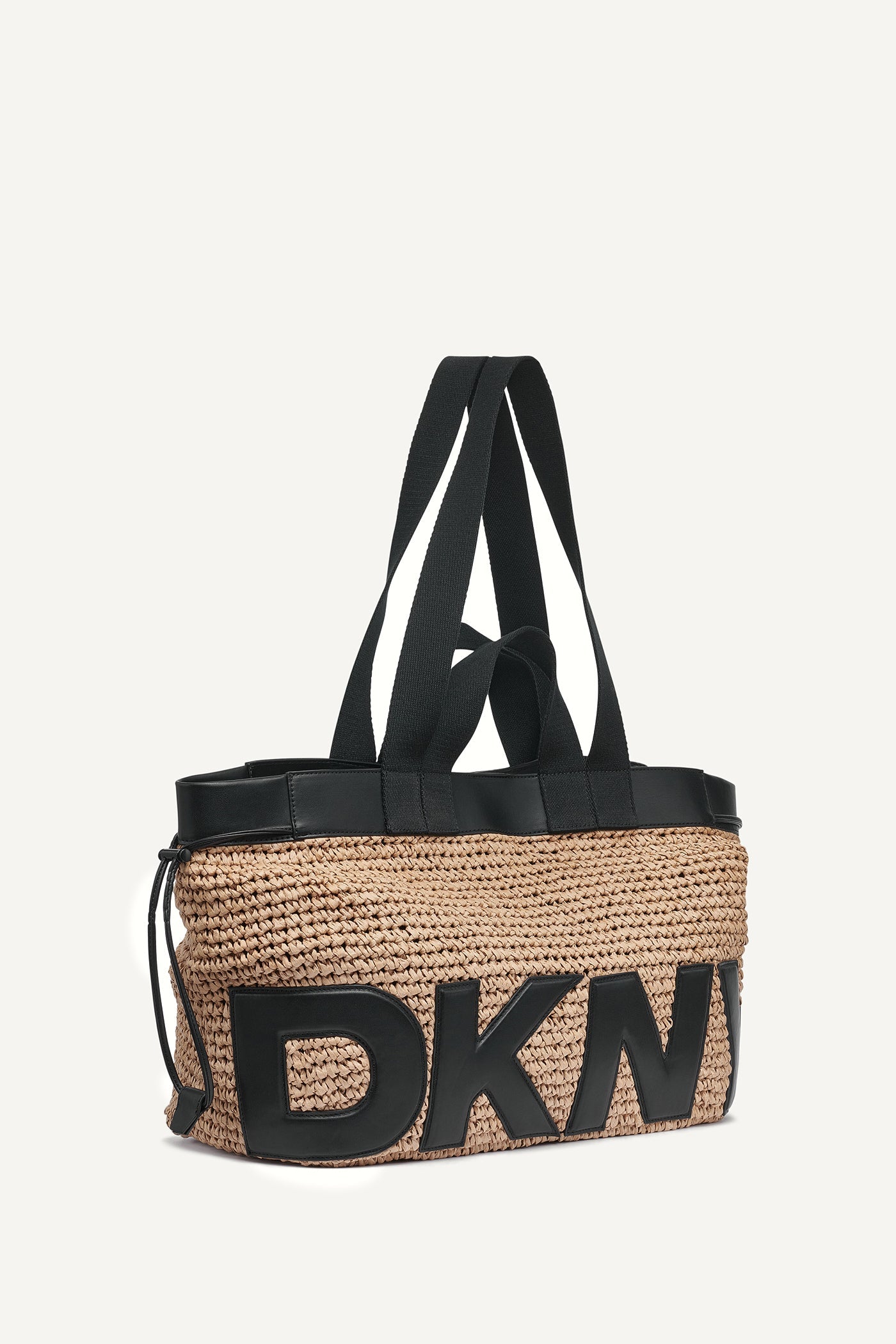 BARDOT RAFFIA LOGO TOTE