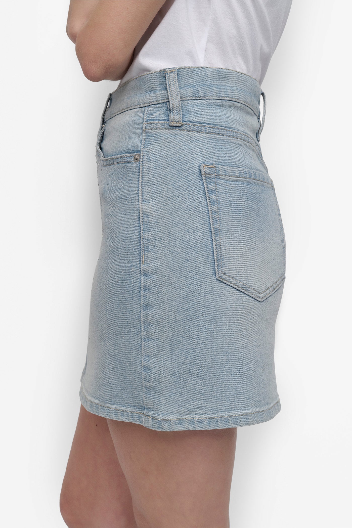 MINI SKIRT WITH RHINESTONE EMBELLISHMENT