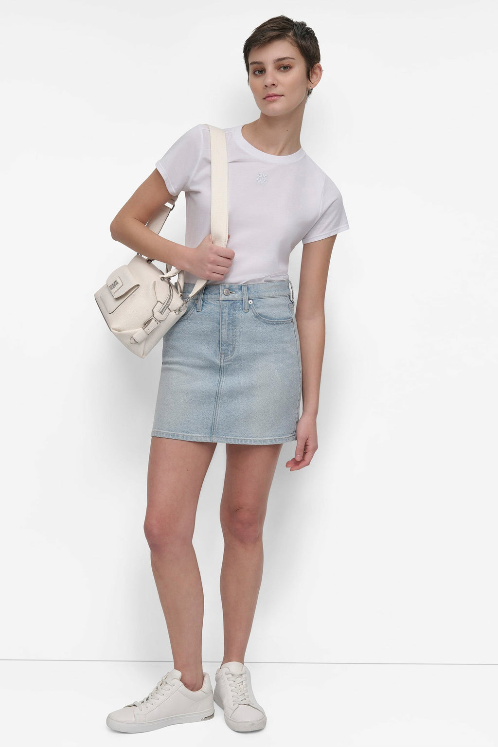 MINI SKIRT WITH RHINESTONE EMBELLISHMENT