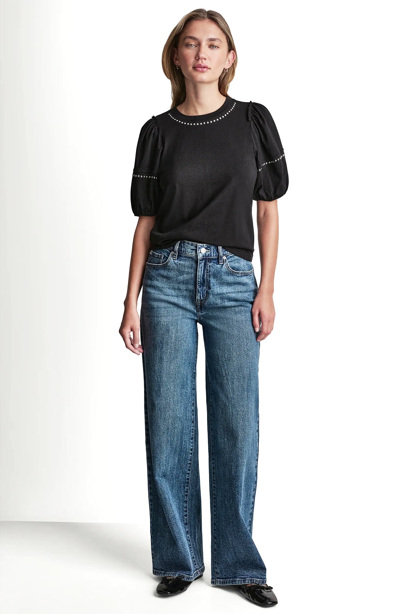 DOME STUDS MINI RUFFLE SHIRT