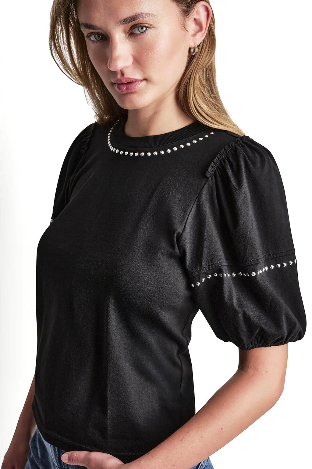 DOME STUDS MINI RUFFLE SHIRT