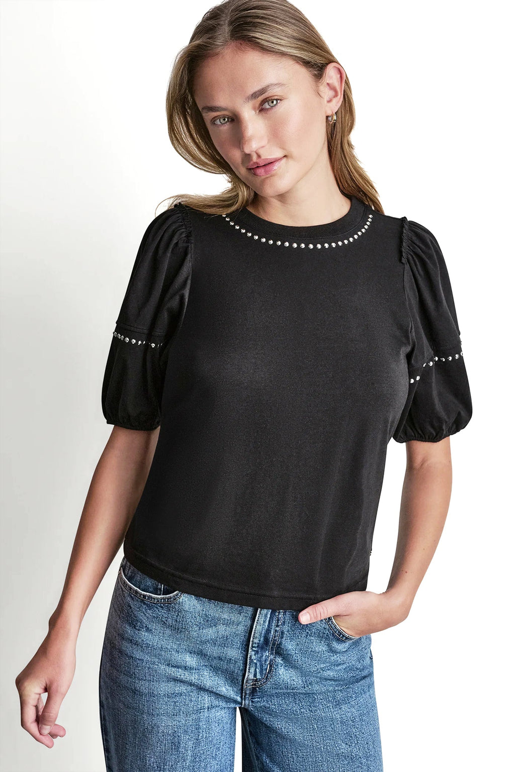 DOME STUDS MINI RUFFLE SHIRT
