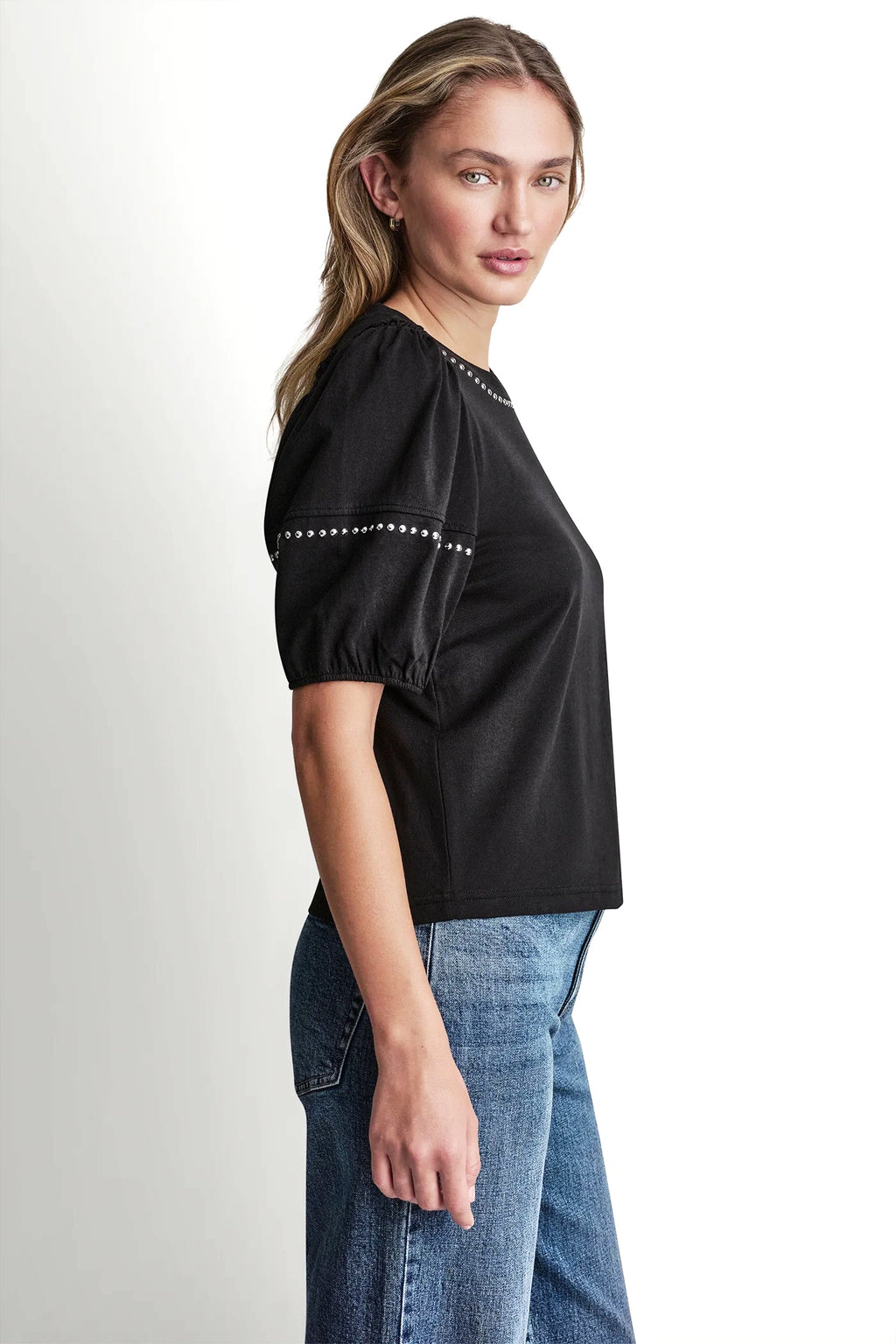 DOME STUDS MINI RUFFLE SHIRT