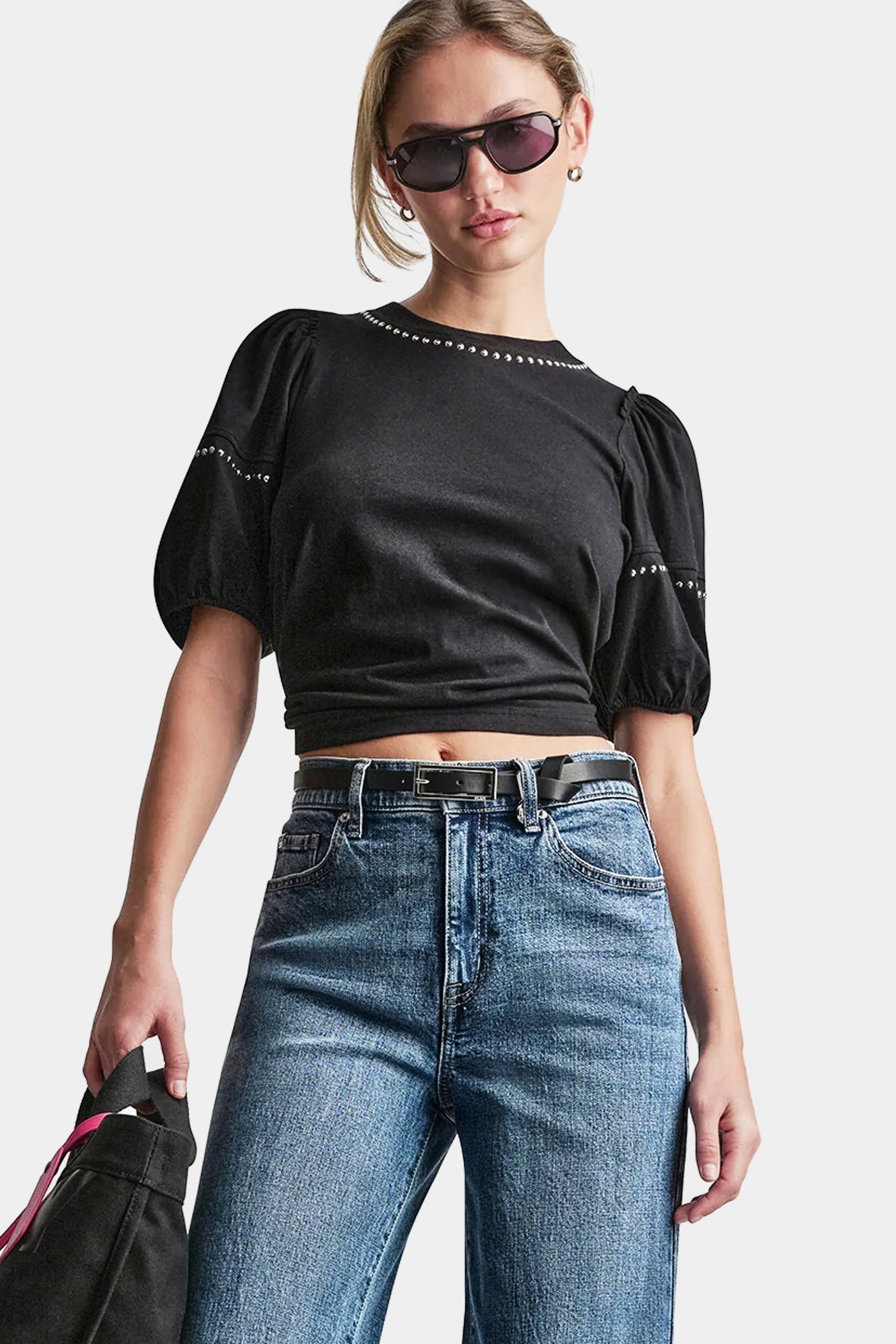 DOME STUDS MINI RUFFLE SHIRT