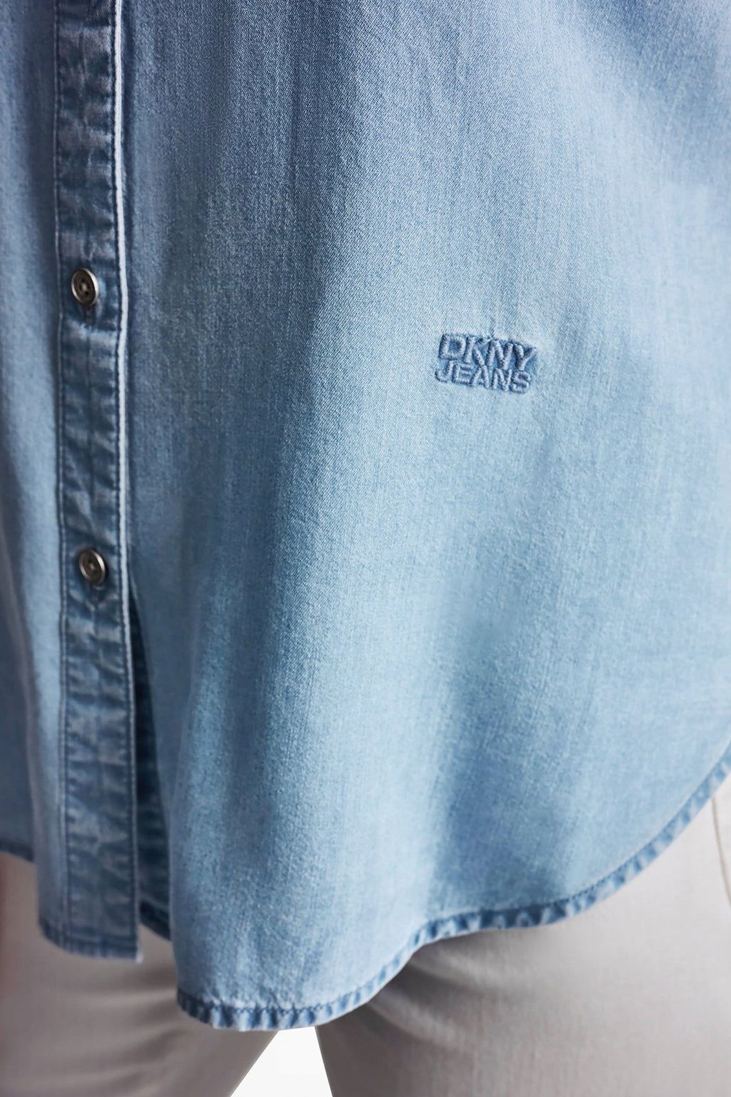 GARMENT DYE BUTTON-FRONT SHIRT