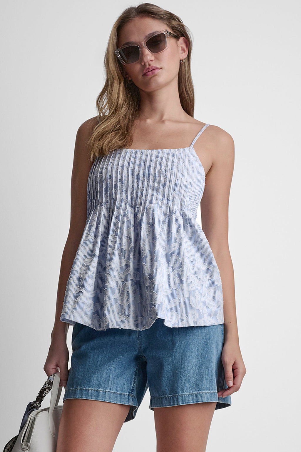 FLORAL JACQUARD TANK TOP
