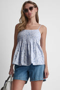 FLORAL JACQUARD TANK TOP