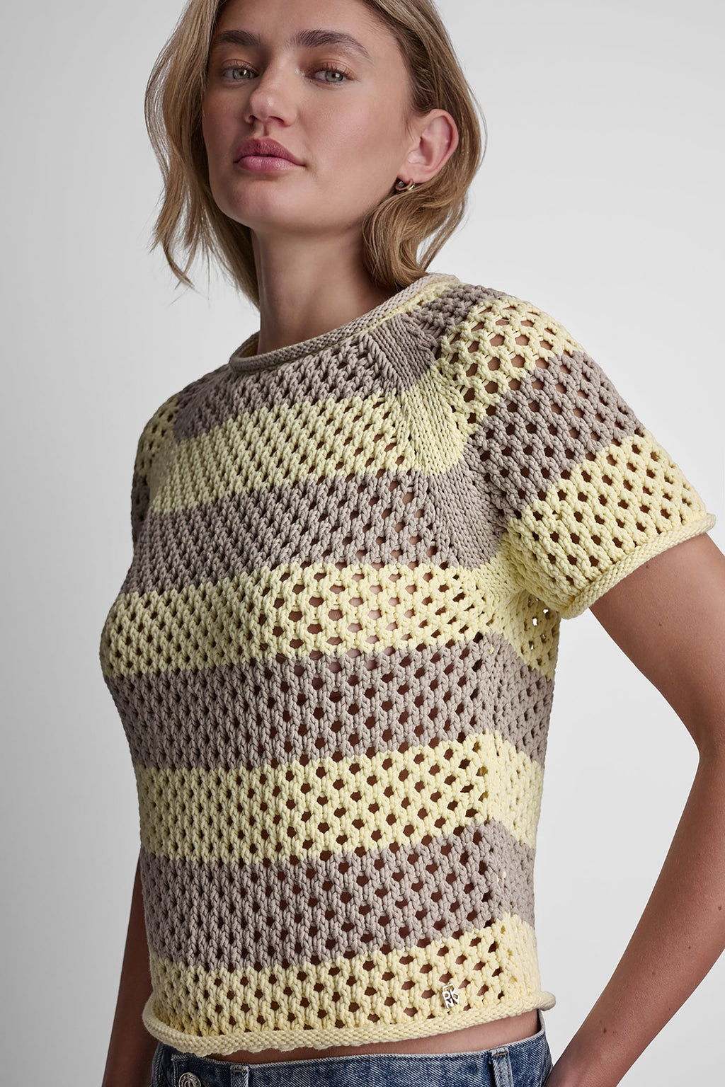 OPEN STITCH STRIPE SWEATER