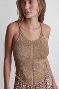 CURVED HEM RIB DETAIL CAMI