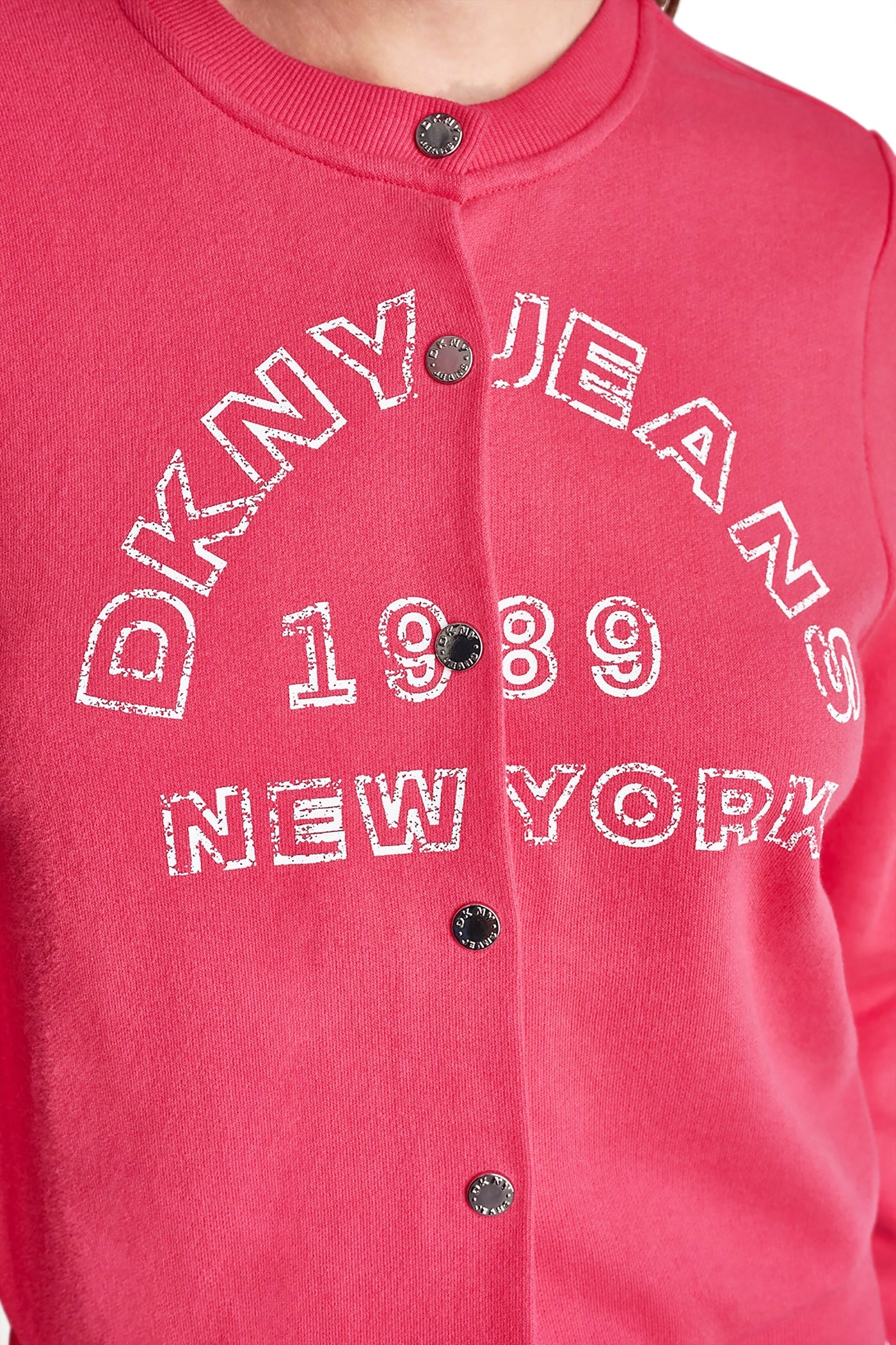 BUTTON FRONT SHRUNKEN LOGO JACKET