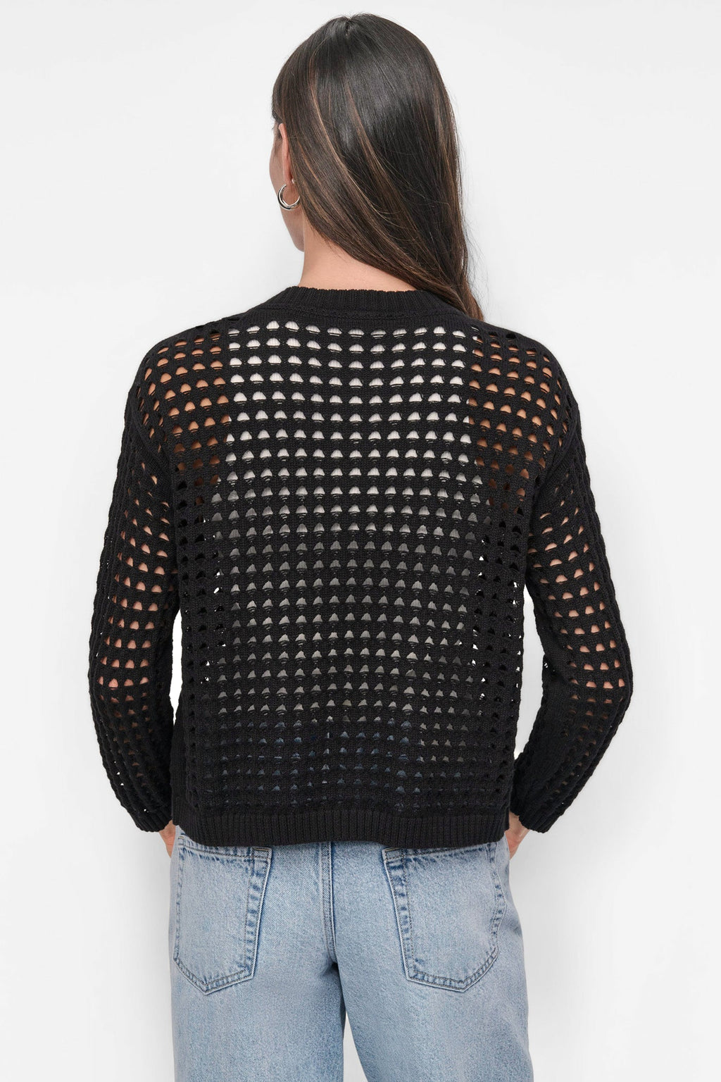 OPEN STITCH DROP SHOULDER CARDIGAN