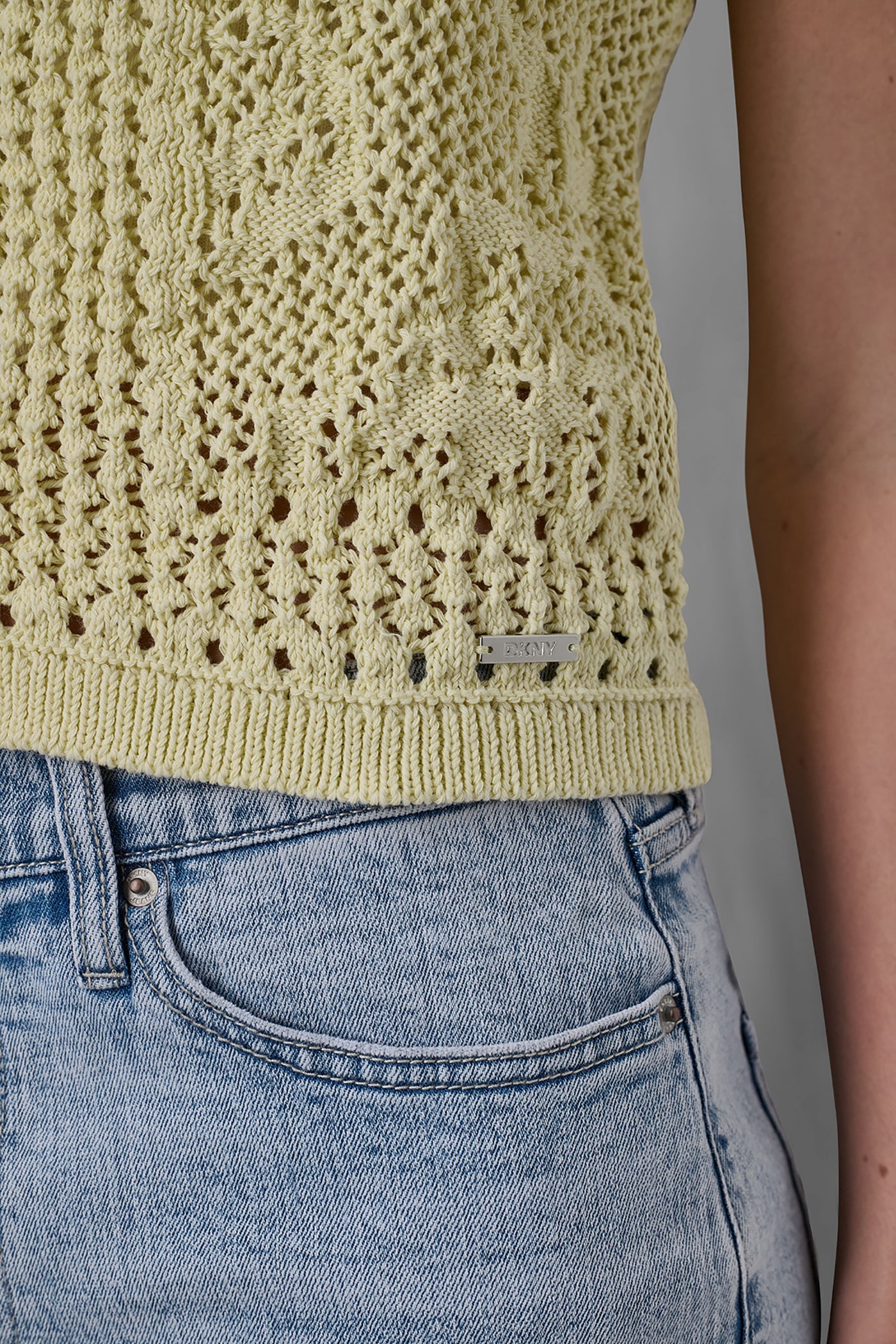 LACE STITCH BUTTON FRONT CARDIGAN