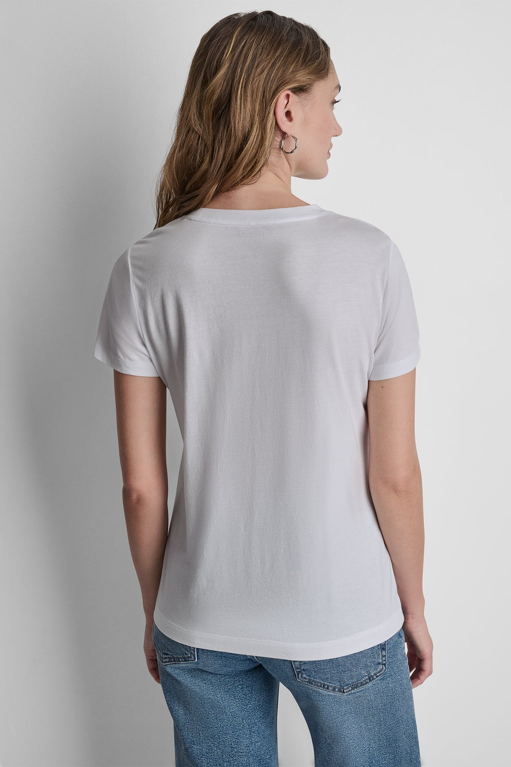 DKNY STACKED SEQUIN LOGO TEE