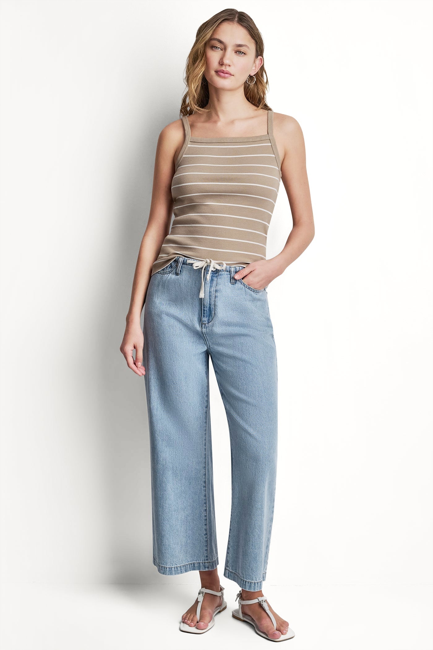 MID-RISE DRAWCORD WIDE LEG