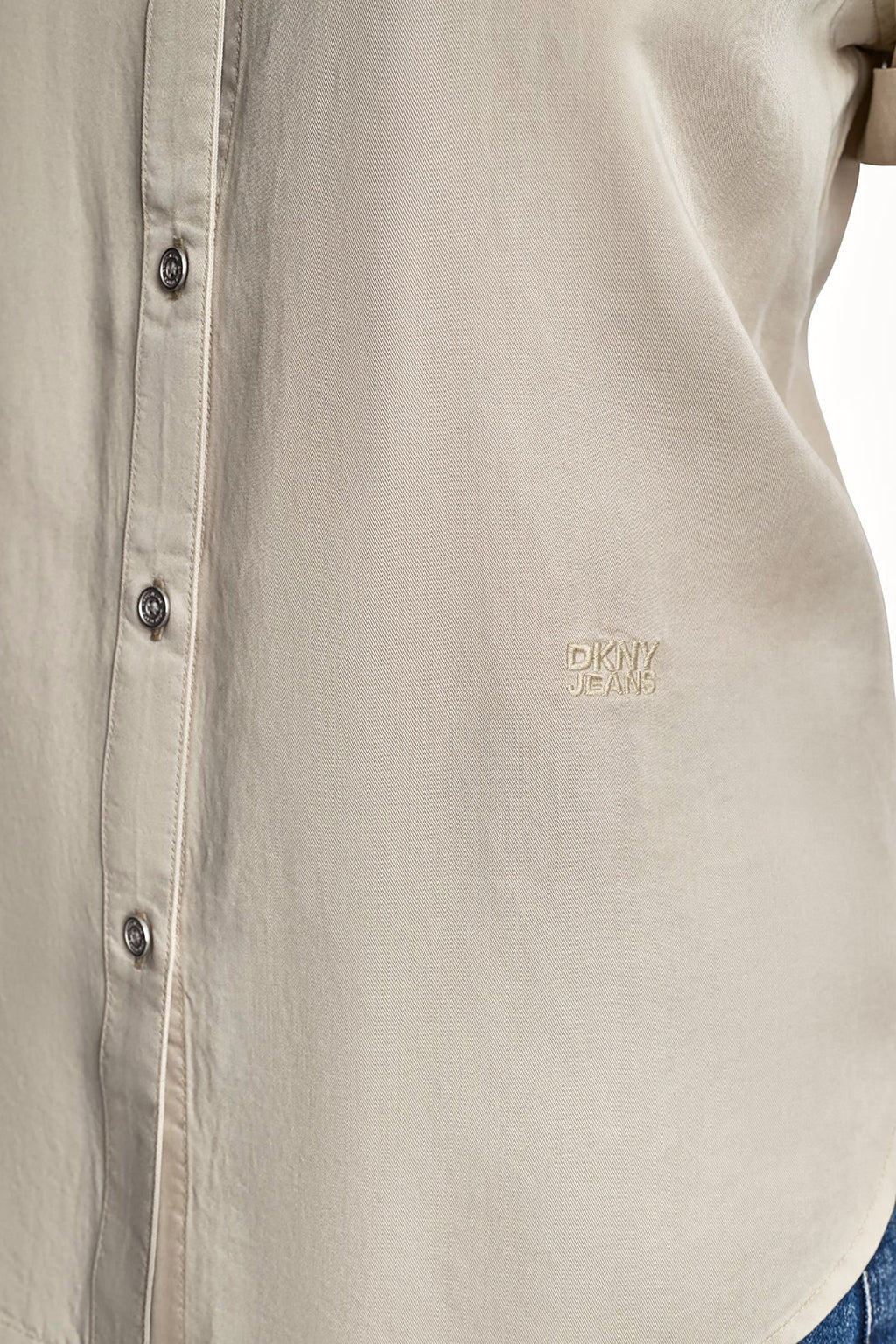 GARMENT DYE BUTTON-FRONT SHIRT