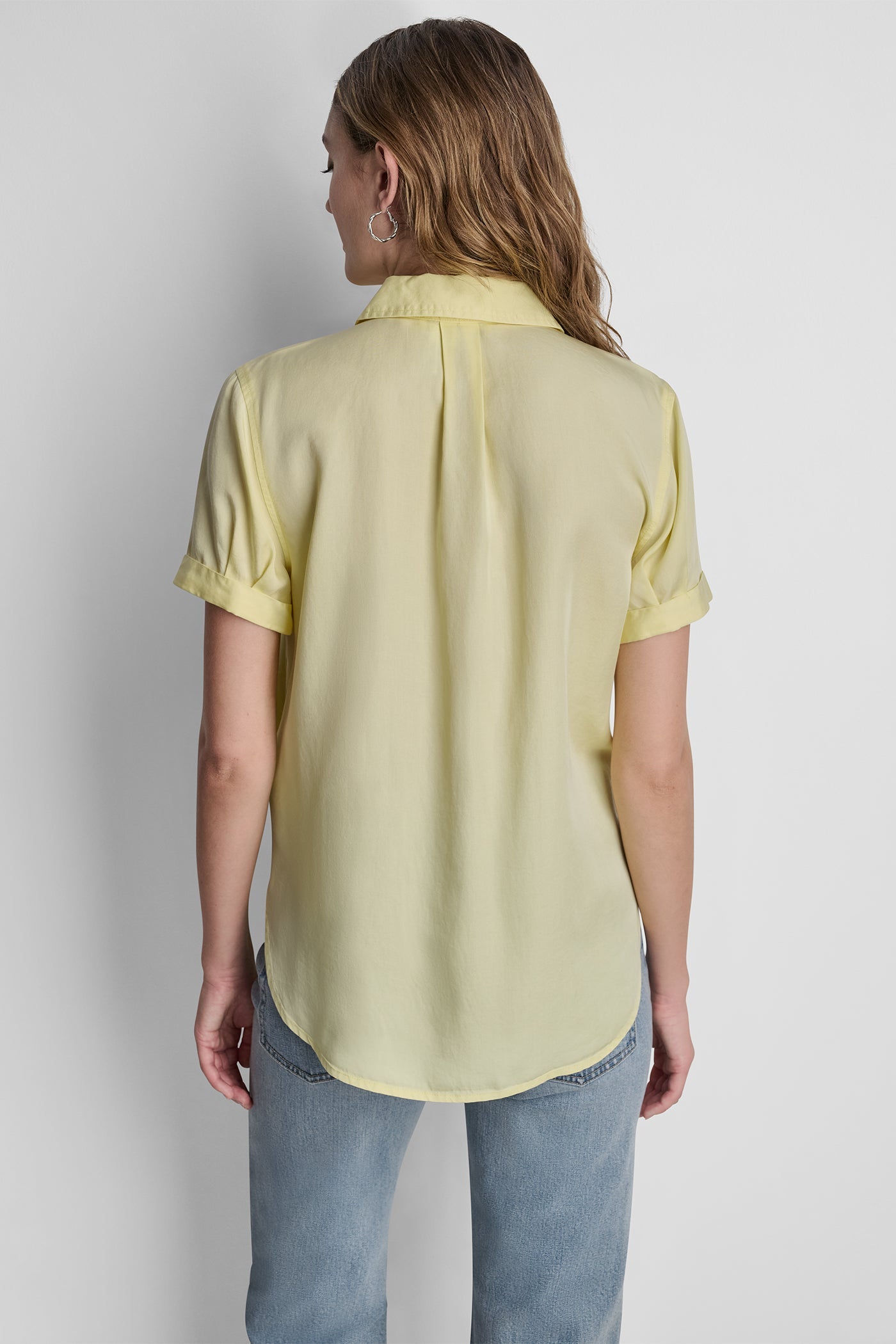 GARMENT DYE BUTTON-FRONT SHIRT