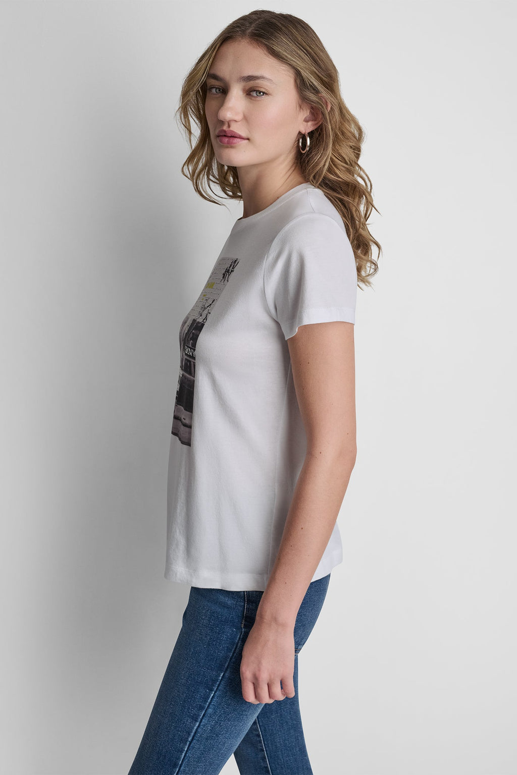 DKNY PHOTOREAL LOGO CREW NECK TEE