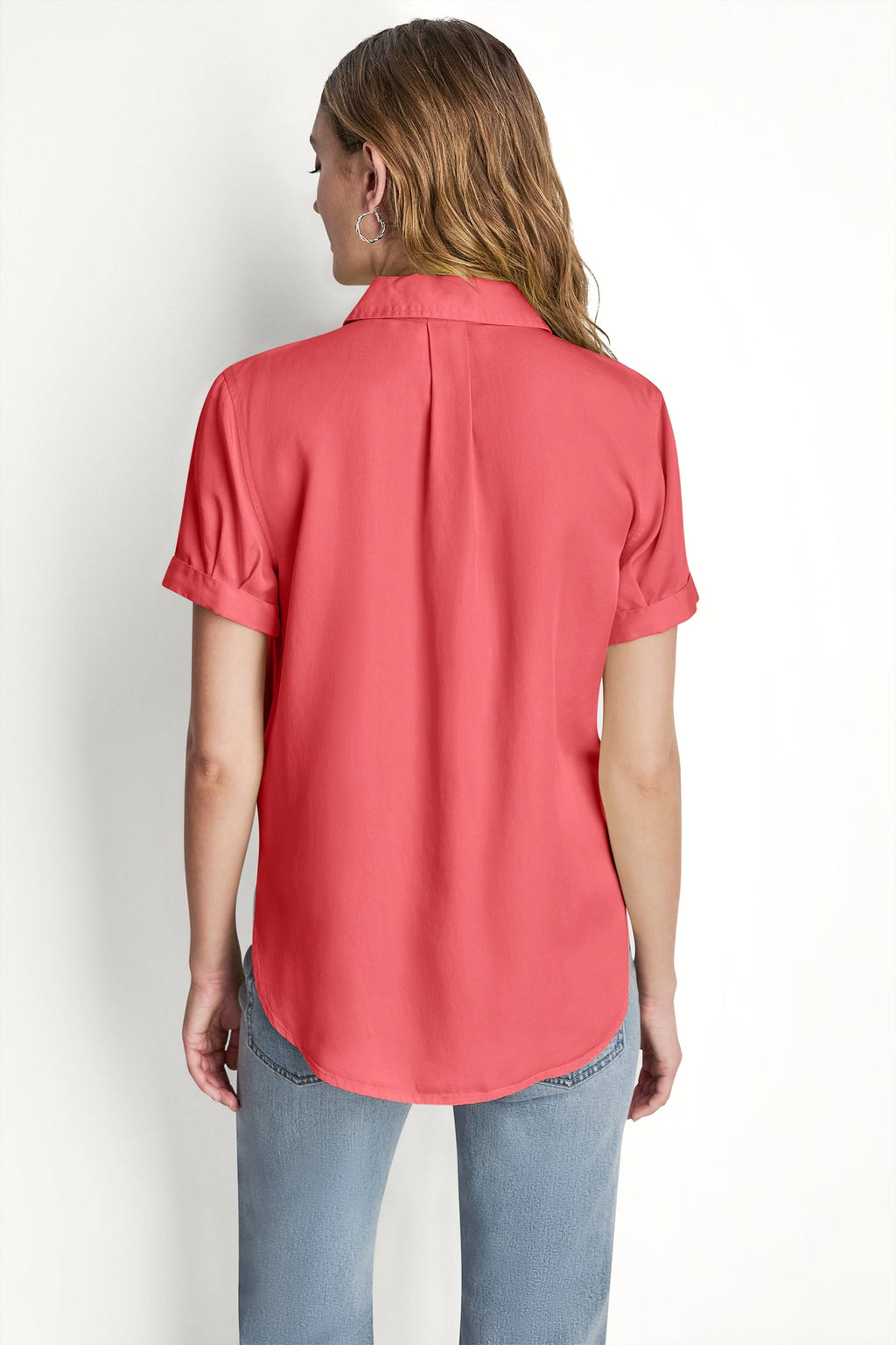 GARMENT DYE BUTTON-FRONT SHIRT