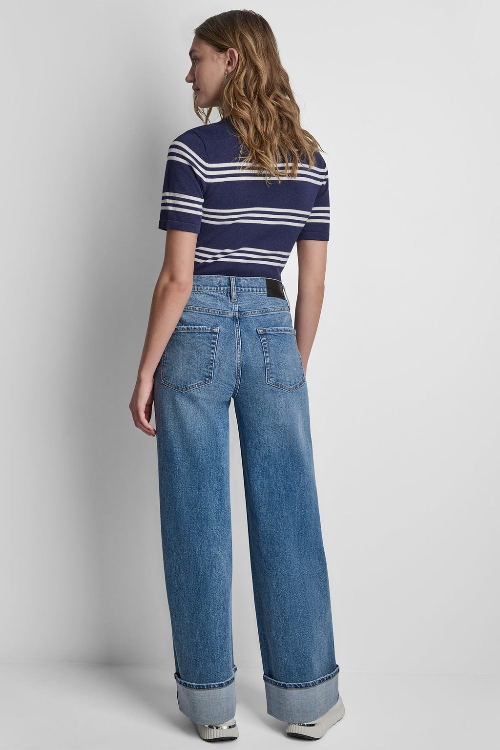 HIGH-RISE CUFFED WIDE LEG