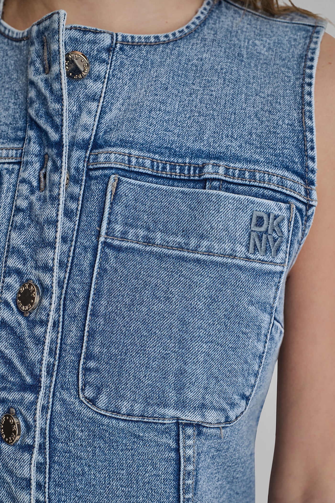 LONGLINE DENIM VEST