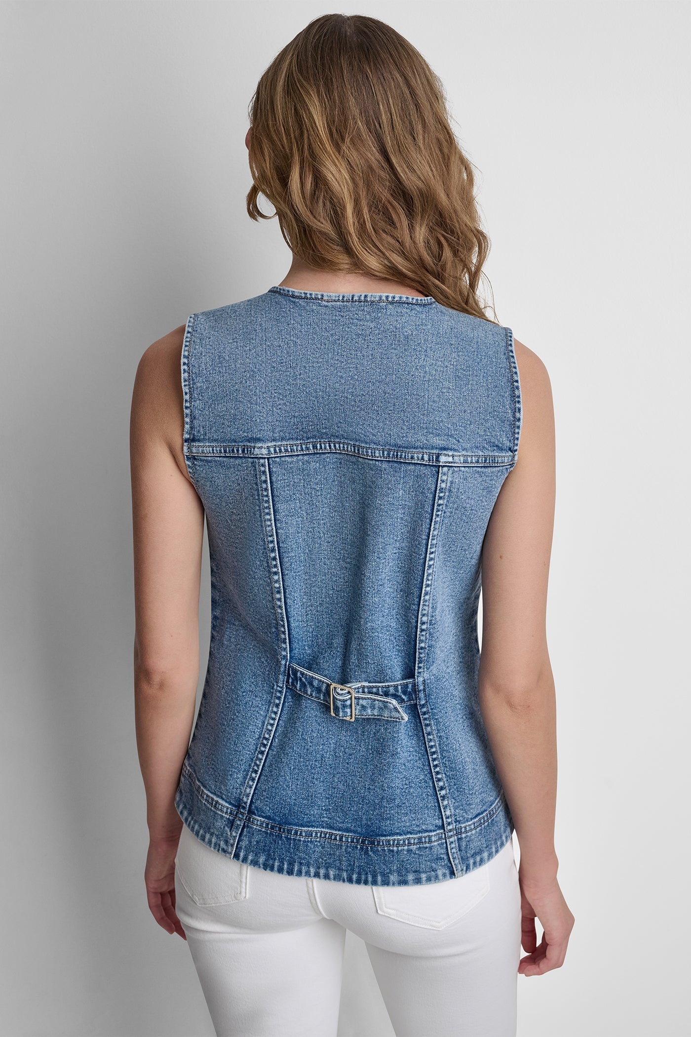LONGLINE DENIM VEST