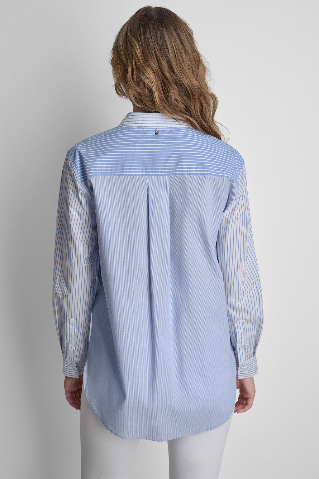 POPLIN CLASSIC FIT SHIRT WITH MIXED STRIPES