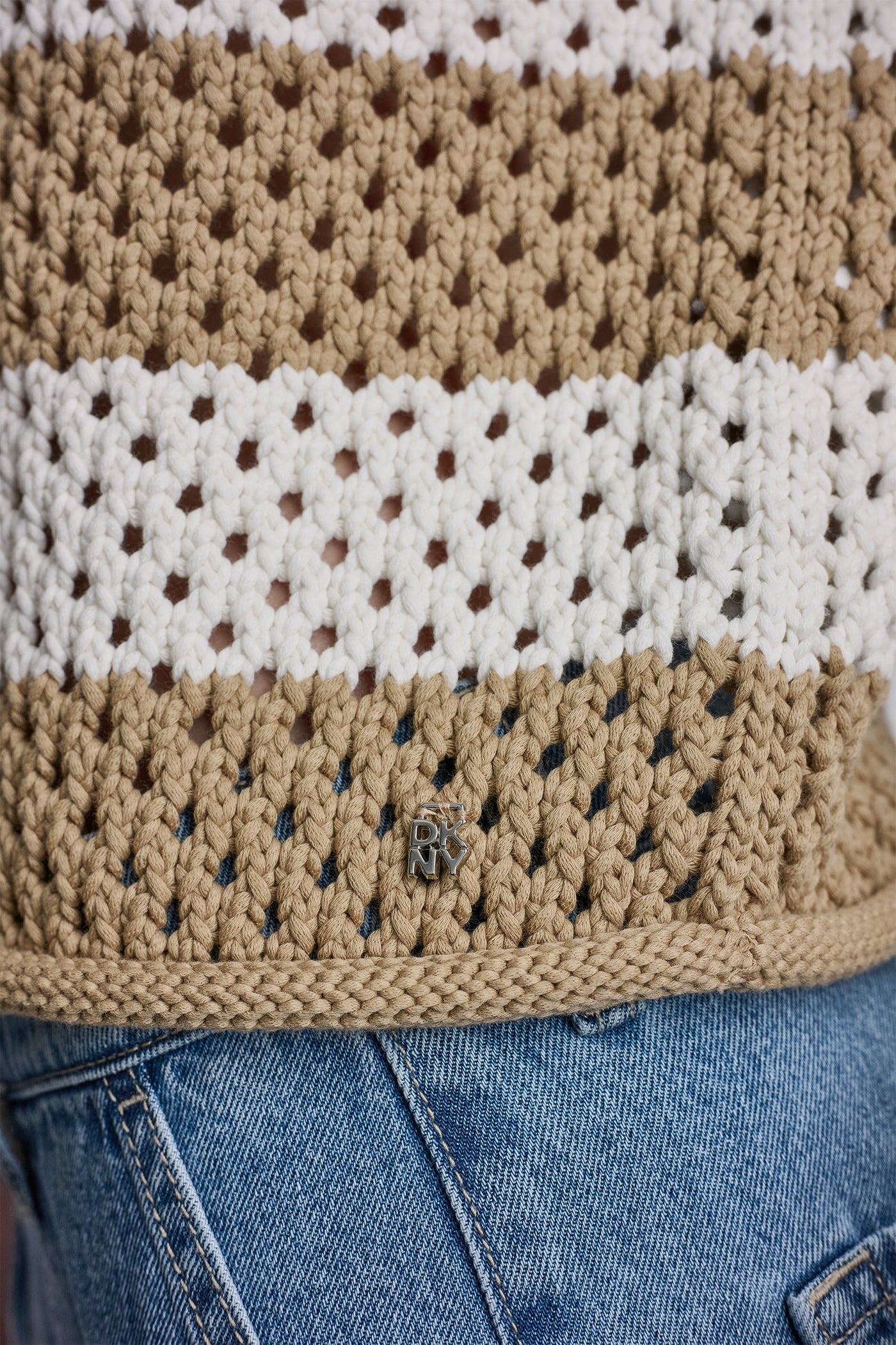 OPEN STITCH STRIPE SWEATER
