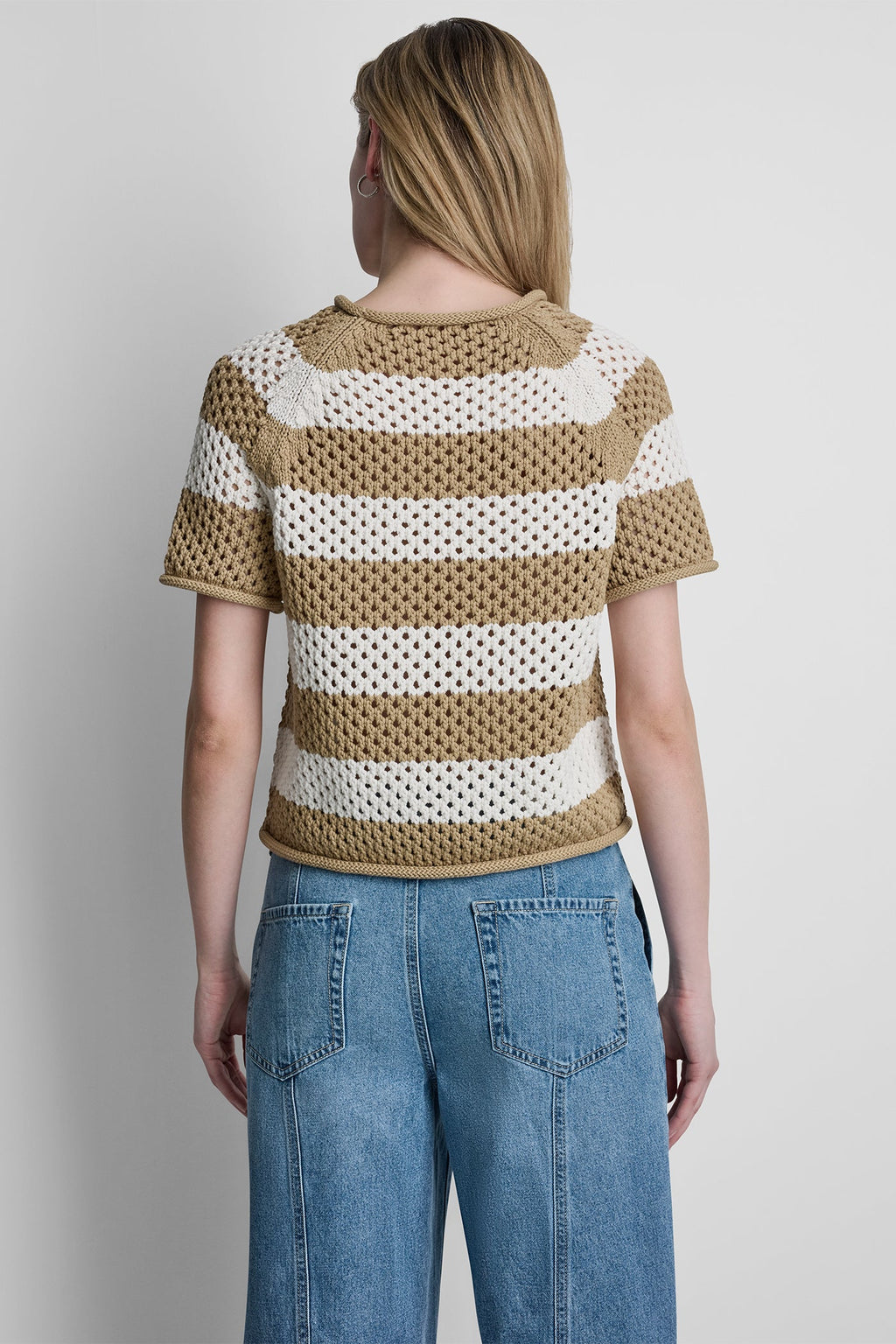 OPEN STITCH STRIPE SWEATER