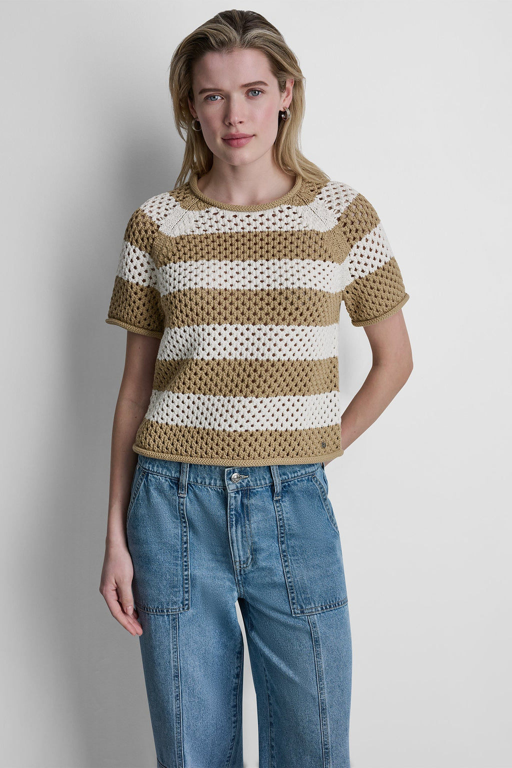 OPEN STITCH STRIPE SWEATER