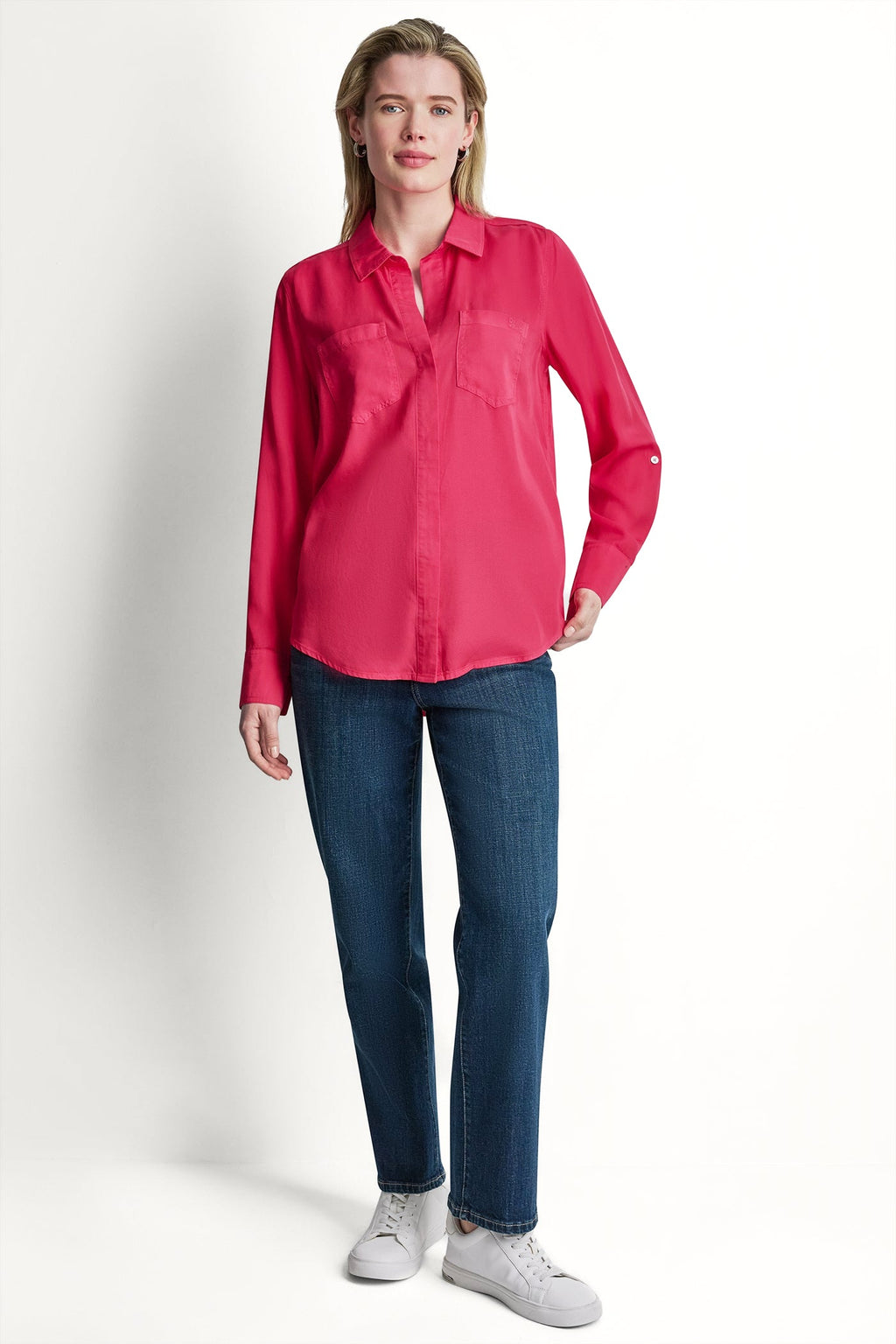 GARMENT DYE SPLIT BACK SHIRT