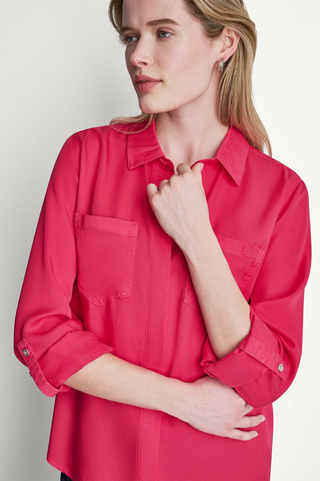 GARMENT DYE SPLIT BACK SHIRT