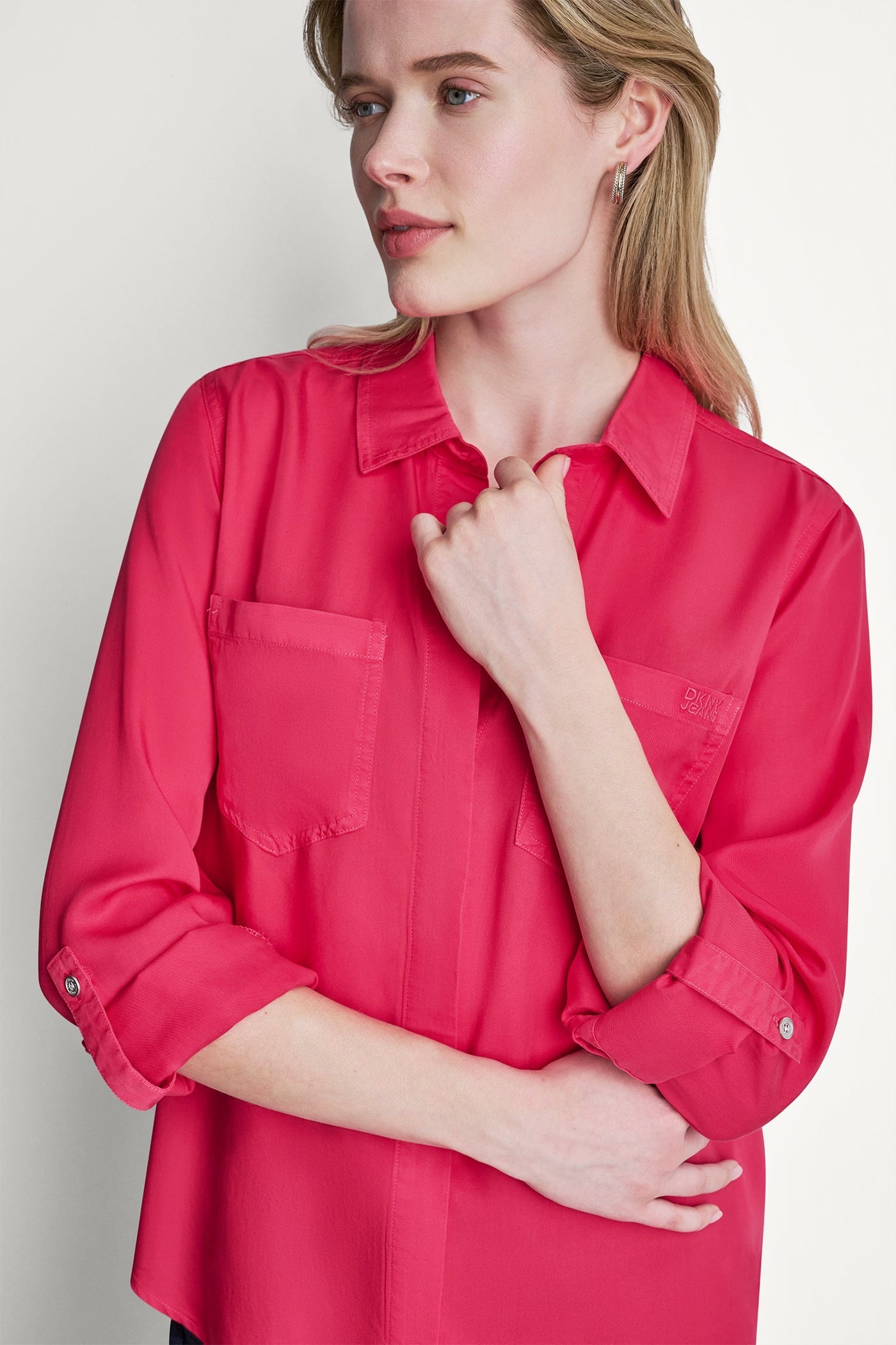 GARMENT DYE SPLIT BACK SHIRT