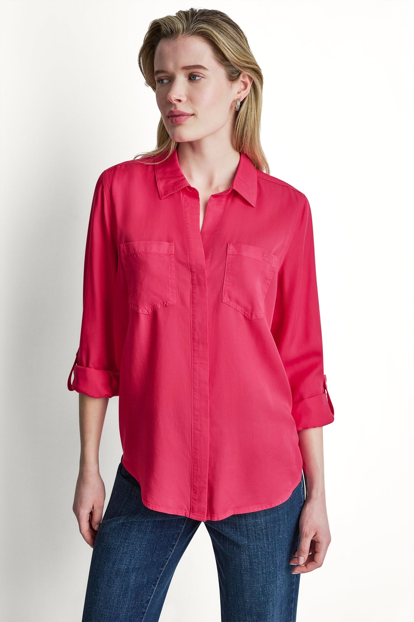 GARMENT DYE SPLIT BACK SHIRT