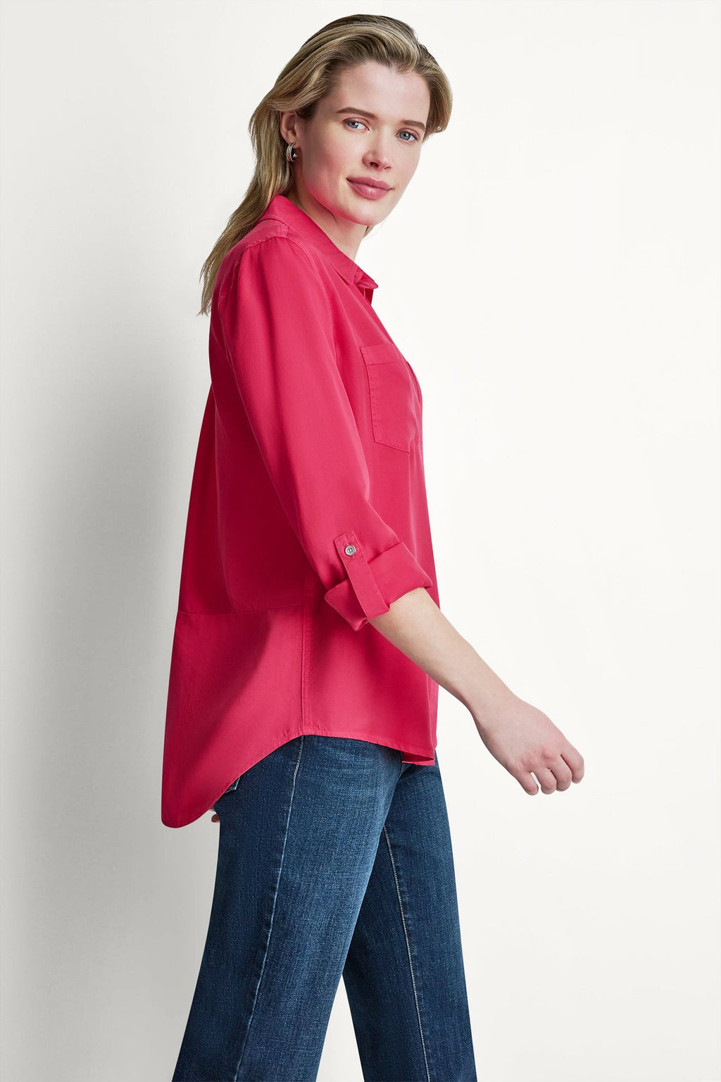 GARMENT DYE SPLIT BACK SHIRT
